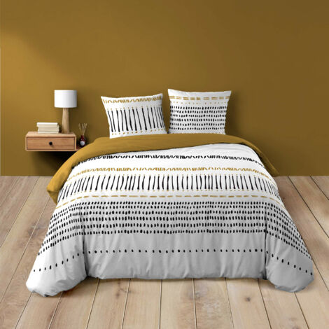 Parure de lit 3 pièces – 240 x 220 cm – 100% coton – 42 fils Chicago (1/5)