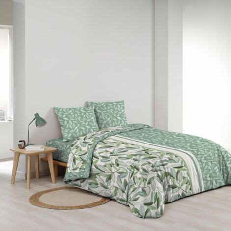 Parure de draps 4 pièces réversible – 100 % coton – Imprimé 42 fils/cm² Eleonore