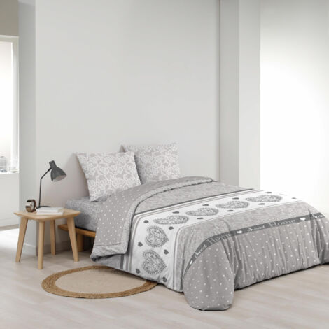 Parure de draps 4 pièces réversible – 100 % coton – Imprimé 57fils/cm² Lova