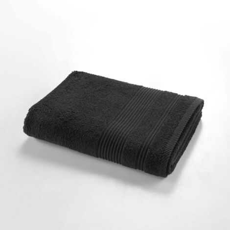 Drap de Douche Uni Tendresse – 70x130 cm – 500 g/m² - 70x130cm - Noir