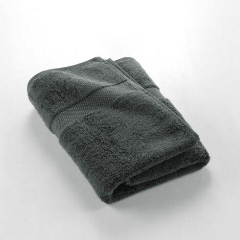 Drap de douche 70 x 130 cm — éponge coton peigné Élégance 600 g/m² - Anthracite (1/5)