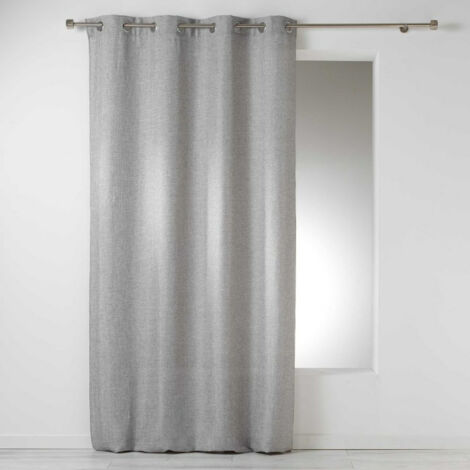 Rideau à Œillets 140 x 260 cm – Chambray Uni Select Gris