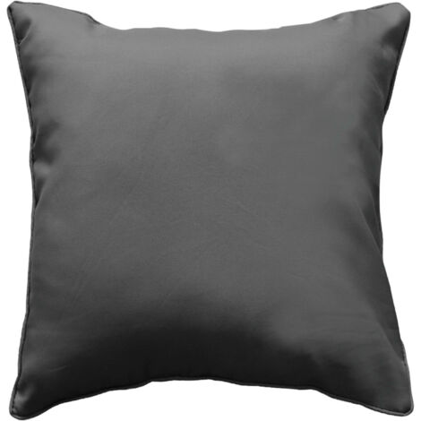Coussin passepoil uni - Gris - 60 x 60 cm - Livraison gratuite (1/3)