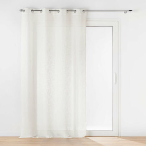 Douceur D'Intérieur – Voilage à œillets 140 x 240 cm – Effet lin tissé en polyester – Finition œillets métalliques pour installation rapide
