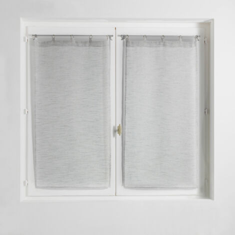 Paire droite anneaux 2 x 60 x 120 cm voile tisse milza Gris