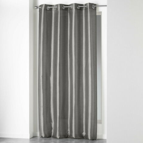 Homemaison – Rideau occultant en shantung effet brillant 140 x 240 cm – Coloris perle – Texture soyeuse et chic pour un intérieur élégant