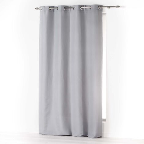 Douceur D'Intérieur – Rideau à œillets 140 x 260 cm en microfibre douce – Tombé fluide et aérien – Couleur perle apaisante pour décoration intérieure