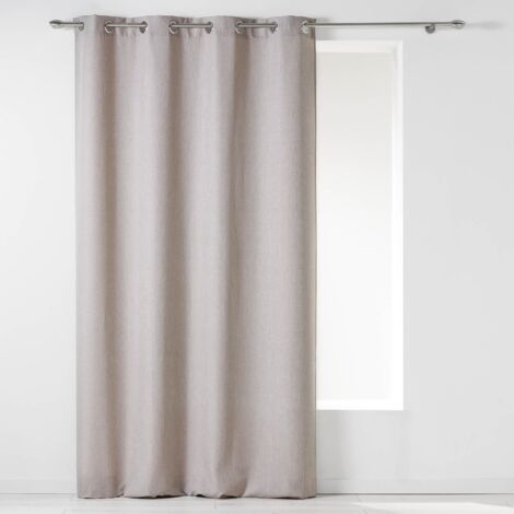 Rideau a oeillets 140 x 260 cm chambray uni newton Lin (1/4)