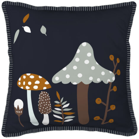 Coussin déhoussable point de cheval 40 x 40 cm Amanite (1/2)