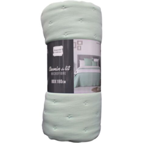 Housse de coussin 60 x 60 cm microfibre bicolore Mellow chic Bleu/blanc
