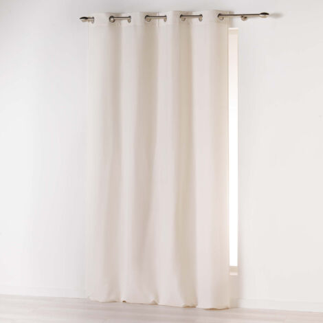 Rideau uni 140x 260 cm Absolu en microfibre Naturel
