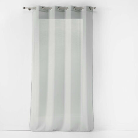 Panneau a oeillets 140 x 240 cm etamine unie etamina Gris (1/3)