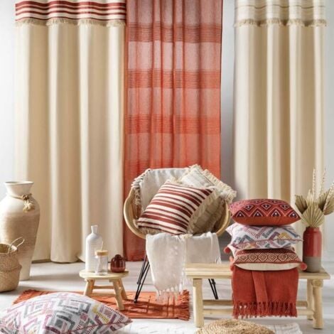 Rideau tamisant en coton 140 x 240 cm Atlas naturel