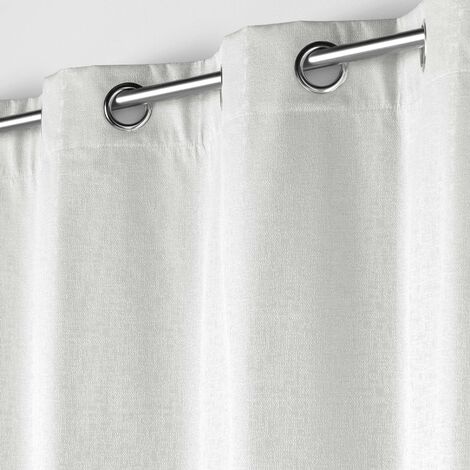 Lot de 2 rideaux isolant phonique thermique occultant 140 x 260 cm Darko blanc