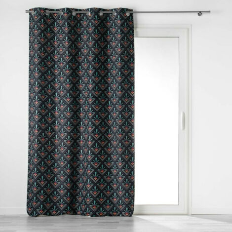 rideau a oeillets 135 x 260 cm 100% occultant/microfibre imp. yuko (1/3)
