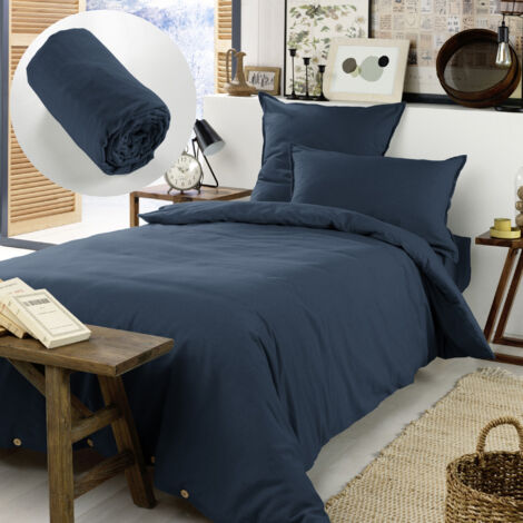 Lot De 2 Draps-housses Pour Lit Bébé - 100% Coton Doux - Taille 100x70 Cm (poche 12 Cm) - Lavage Machine Facile - Couleurs Kaki & Bleu Foncé