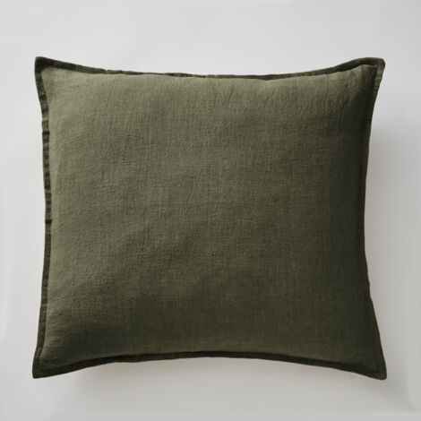 Taie d'Oreiller 60 x 60 cm - Lin Lavé Soline Thym (Lin français)