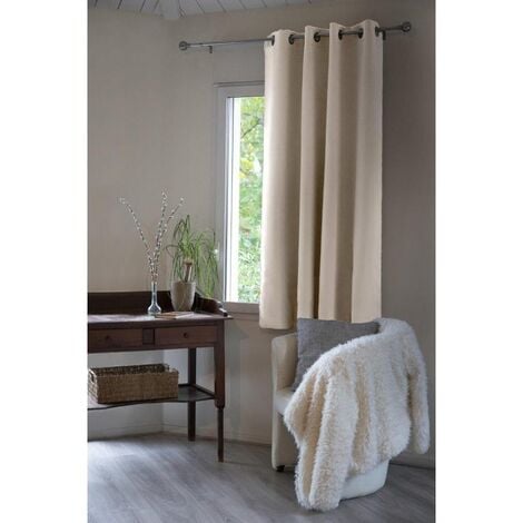 Rideau occultant isolant phonique + polaire 140 x 180 cm Inuit Naturel pampa