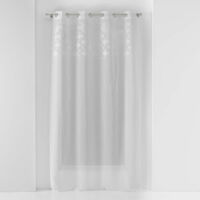 Panneau a oeillets 135 x 240 cm voile sable+top brode yaelle Sans