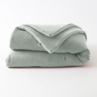 Édredon 180 x 240 cm - Double Gaze de Coton 125 gr/m² - Uni Gaïa Eucalyptus