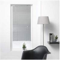 Homemaison – Store vénitien aluminium argent 40 x 130 cm – Protection lumière élégante – Pour intérieur moderne – Système d'attache facile