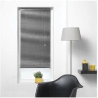 Homemaison – Store vénitien aluminium 60 x 130 cm – Couleur anthracite – Système d'attache à clip – Mécanisme à lamelles orientables