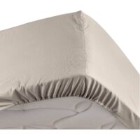 Douceur D'Intérieur – Drap housse lin 180 x 200 cm – Percale 78 fils – Bonnet de 30 cm – Pour matelas 2 personnes