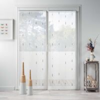 Douceur D'Intérieur – Paire de voilages droits 2x70x200 cm – Voile sablé – Fils chenille – Passe-tringle – Tamisant pour intérieur