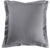 Douceur D'Intérieur – Taie d'oreiller 63 x 63 cm en 100% coton – Tissage 57 fils/cm² – Volant plat raffiné – Lavable en machine