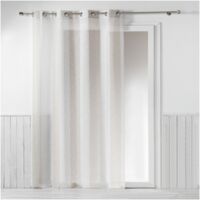 Voilage à Œillets 140 x 240 cm – Tissé Naturel Alia Beige