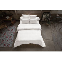 Housse de couette 260 x 240 cm – Double gaze de coton – Collection Gaïa – Coloris Blanc