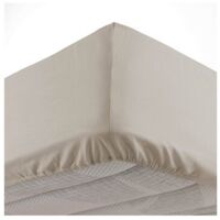 Drap housse 90 x 190 cm bonnet 30 cm Microfibre Oscar Naturel