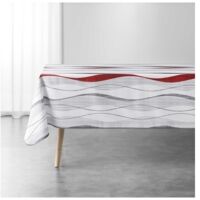 Nappe antitache rectangle 150 x 240 cm polyester imprimé – Ondulys Rouge