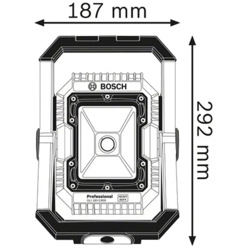 Bosch Akku-Baustellenlampe GLI 18V-1200 C ohne Akku ohne Lader im Karton