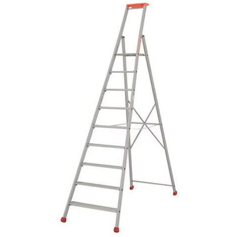 Stehleiter 9 Stufen - Max. Arbeitshöhe 3.98m - 2370009