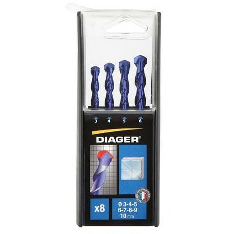 Diager Holzbohrer-Set – 4 Spitzen, Größen 3-4-5-6-8 Mm, Selbstzentrierend