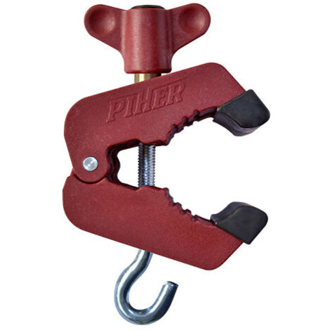 Piher Multigreifer mit Haken für Lastenstange Greifzange Multiclamp Dritte Hand