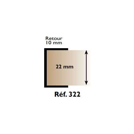 U-Kantenprofil 322 PRUNIER - 22 mm x 2.60 m - weiß - RIBP322