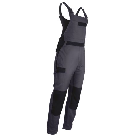 LMA AZOTE Trägerhose dunkelgrau / schwarz T.M - 3024 T.3
