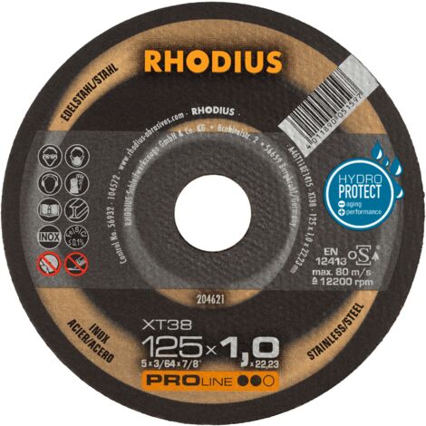 RHODIUS XT38, 50 Stück, 125 x 1,5 mm, Trennscheibe