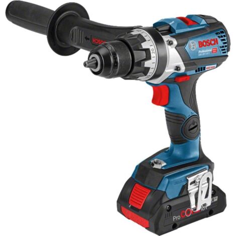 Packung mit 3 18-V-Werkzeugen – Locher – Bohrschrauber – Schleifmaschine – BOSCH – mit 1 18-V-Akku 4,0 Ah + 1 Akku 8,0 Ah – Ladegerät – L-Boxx – 0615990N2X