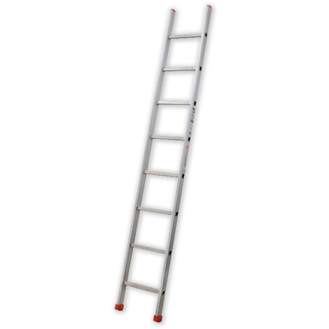 FACAL einfache Aluminiumleiter 8 Sprossen Höhe 2m50 - Höhe. Arbeit 3,55 m Genia - GS250