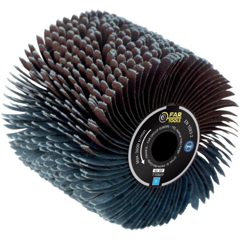 Bürste mit Schleifstreifen A80 FAR TOOLS Ø 120 mm L 100 mm - 110869