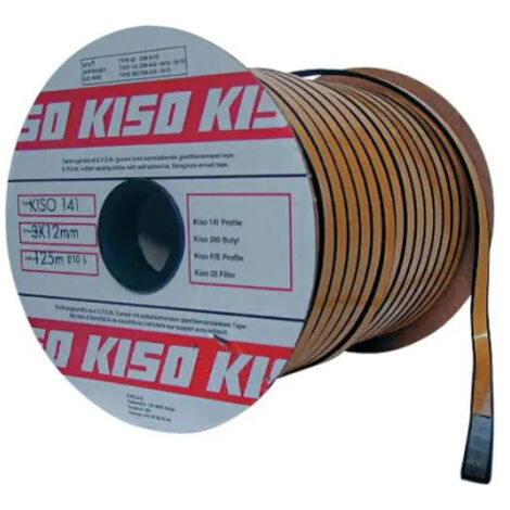Dichtungsrolle KISO 141 3x15mm Länge 100m schwarz - KISO - 141-3X15-N