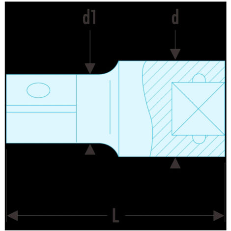 Facom Expert E117261 Verlängerungsstück 1/2" - 250 Mm