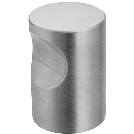 Knopf mit Aussparung Ø15 x 22 mm DESIGN MATT Edelstahl gebürstet - DM016.IN.15.5