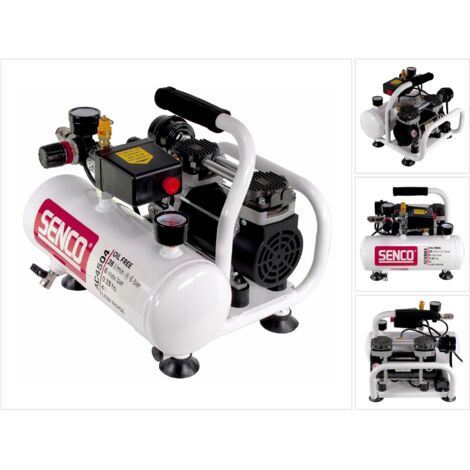 Senco AC4504 Leiselauf Kompressor ölfrei 230V 8bar 4l Volumen ( AFN0024 )