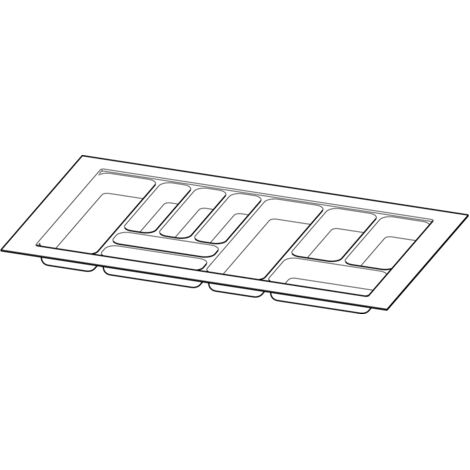 Arcitech Orgatray 440 HETTICH 450-550 mm B.900 mm Besteckkasten Weiß - 9194971