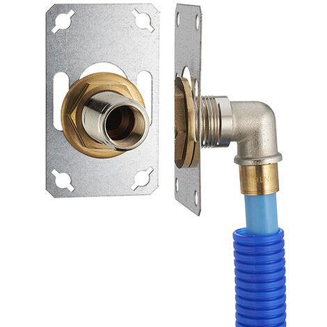 FIXSYSTEM einfach : Komplettset zur Befestigung eines einfachen Wandhahns M1/2' (15x21) Versorgungsbogen zum Gleiten auf PER-Rohr NOYON & THIEBAULT - Ø 16 mm, Ausgang weiblich 1/2' (15x21) - 3320-16PL