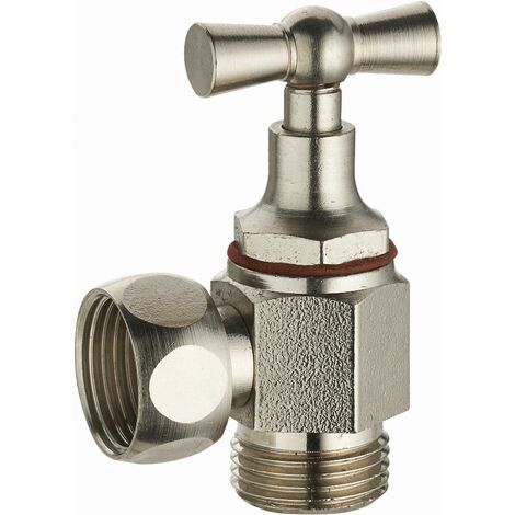 WC-Absperrventil Eckventil männlich weiblich frei Mutter MF3/8 (12x17) Messing vernickelt NOYON & THIEBAULT - 297-I12NL1